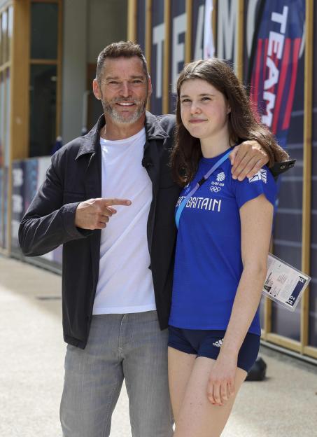 Fred Sirieix with his daughter, Andrea, at the Olympic Games.