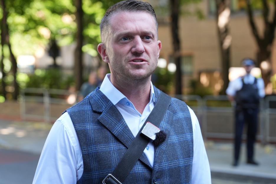 Stephen Yaxley-Lennon (Tommy Robinson) at Southwark Crown Court.