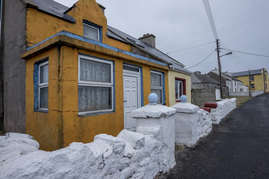 Colorful houses on Tory Island, Ireland.