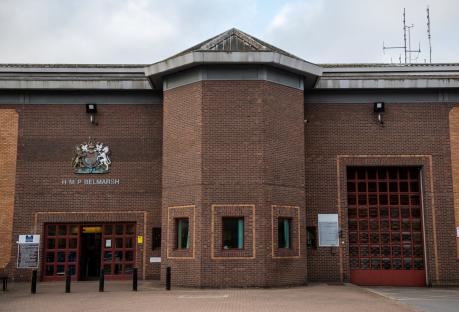 Exterior view of HMP Belmarsh prison.