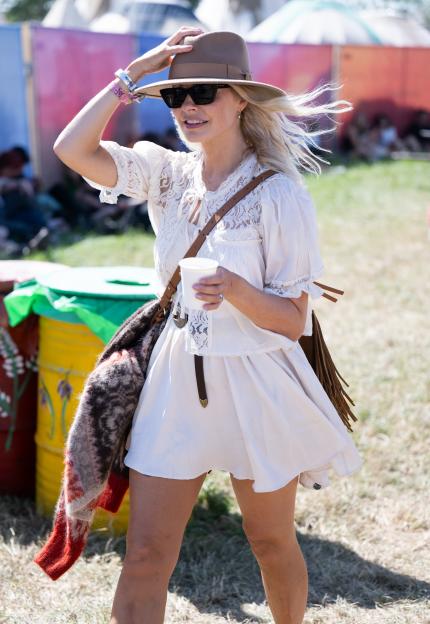 Holly Willoughby at Glastonbury Festival.