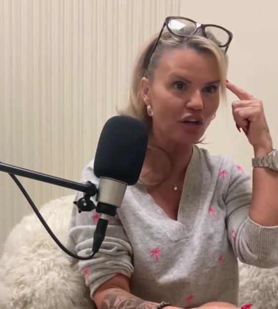 Kerry Katona on a podcast.