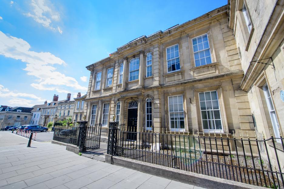 A large stone building in Trowbridge, UK.