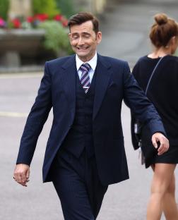 David Tennant on the set of Rivals, Season II.