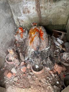 Voodoo altar in Benin, West Africa.