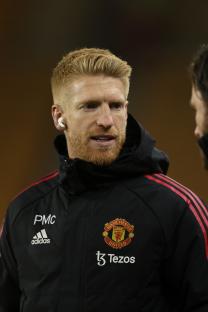 Paul McShane of Manchester United at a soccer match.