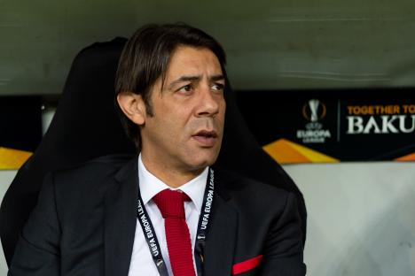 Rui Costa, sporting director of Benfica, at a UEFA Europa League match.