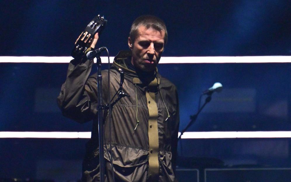 Liam Gallagher of Oasis performing live.
