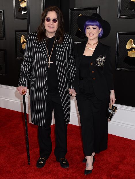 Ozzy and Kelly Osbourne at the Grammy Awards.