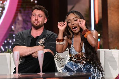 Sam Thompson and Indiyah Polak on Love Island: Aftersun.
