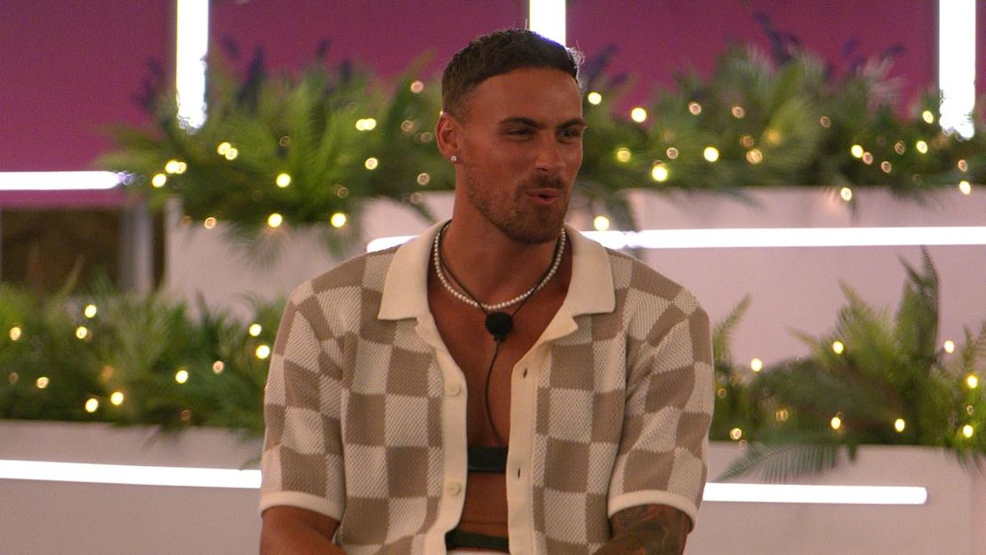 Harry from Love Island during a recoupling.