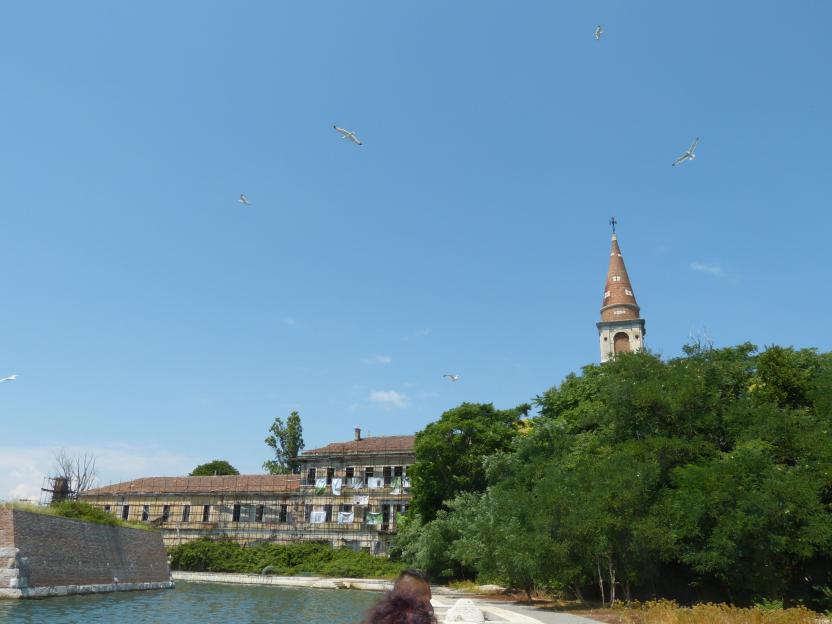 Abandoned hospital on Poveglia Island.
