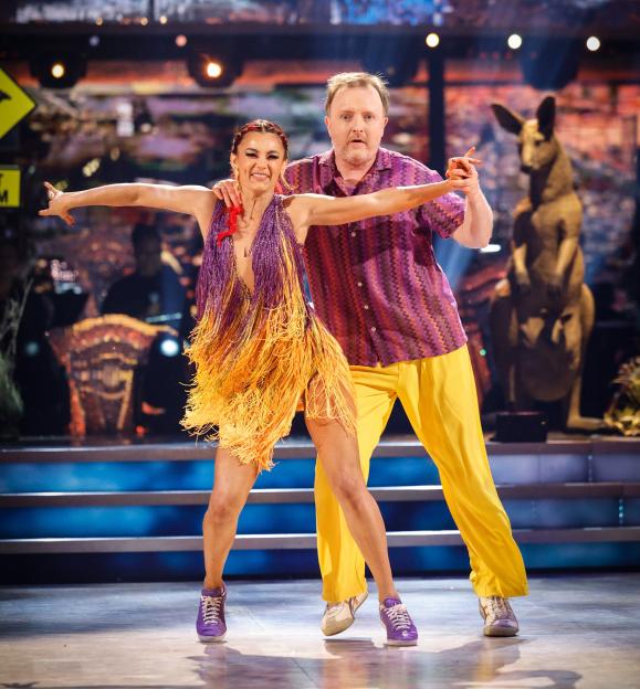 Chris McCausland and Dianne Buswell dancing on Strictly Come Dancing.