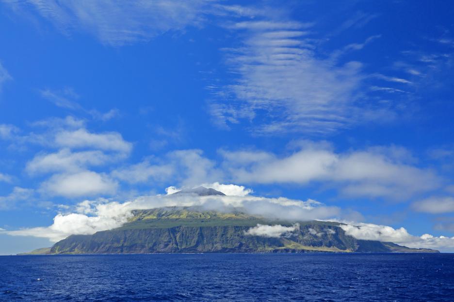 Tristan da Cunha island in the South Atlantic Ocean.