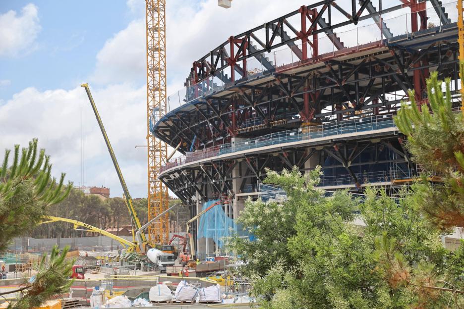 Mandatory Credit: Photo by Urbanandsport/NurPhoto/Shutterstock (15396908b) Almost a month before the Joan Gamper Trophy, this is the status of the construction work at Spotify Camp Nou, as Barcelona City Council gives the go-ahead to reopen the stadium on August 10. FC Barcelona now awaits the occupancy permit that the City Council must issue so that the supporters can return to the stadium stands, in Barcelona, Spain, on July 12, 2025. FC Barcelona Receives City Council Approval To Reopen The Spotify Camp Nou, Spain - 12 Jul 2025