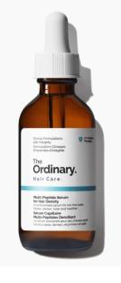Bottle of The Ordinary Multi-Peptide Serum for Hair Density.
