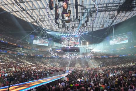 LAS VEGAS, NEVADA - APRIL 20: General view of WrestleMania 41 Sunday at Allegiant Stadium on April 20, 2025 in Las Vegas, Nevada. (Photo by Craig Melvin/WWE via Getty Images)