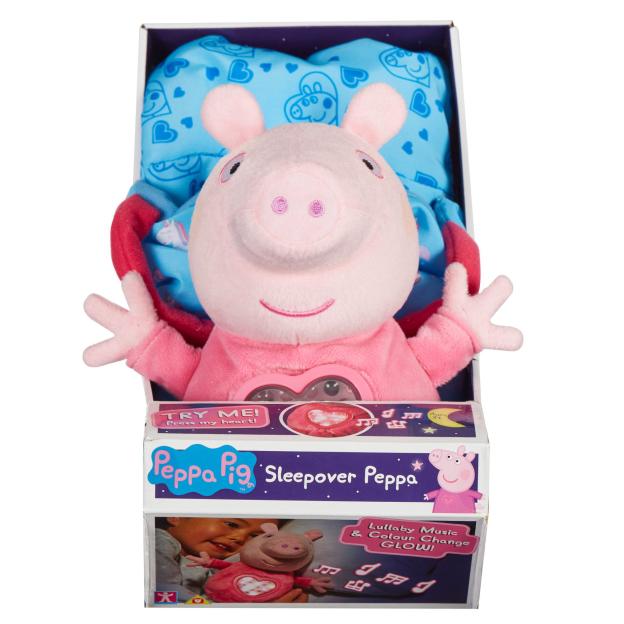 Peppa Pig Sleepover Peppa plush toy in its box.