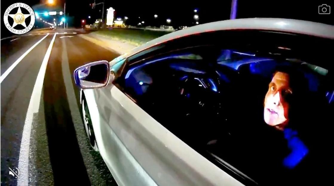 Bodycam footage of Bryan Kohberger in his car.