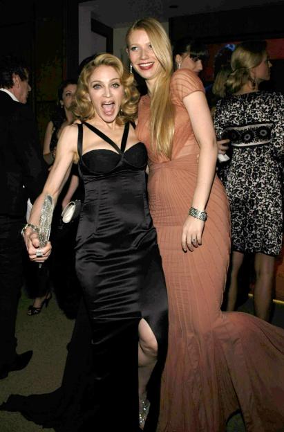 Madonna and Gwyneth Paltrow at the Vanity Fair party.