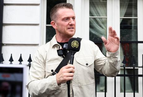 Tommy Robinson at Westminster Magistrates' Court.