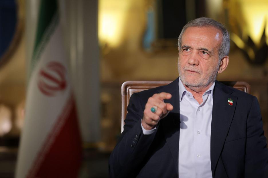 Iranian President Masoud Pezeshkian in an interview.