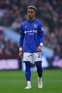 Omari Hutchinson of Ipswich Town during a soccer match.