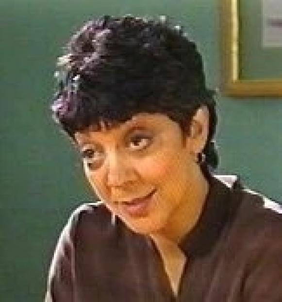 Headshot of Josephine Lloyd as Doctor Patel in Coronation Street.