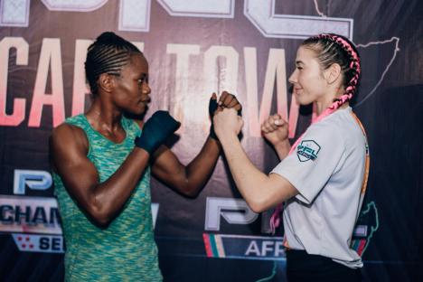 PFL Africa stars Juliet Ukah and Ceileigh Niedermayr face off at open workout in Kinshasa, Congo ahead of historic PFL Cape Town event 5