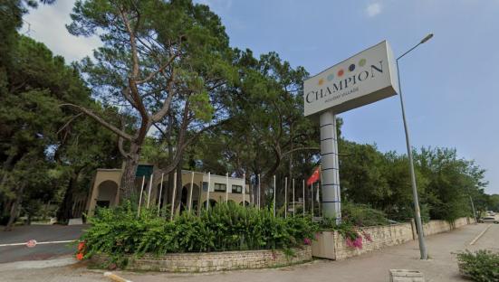 Champion Holiday Village sign and entrance.