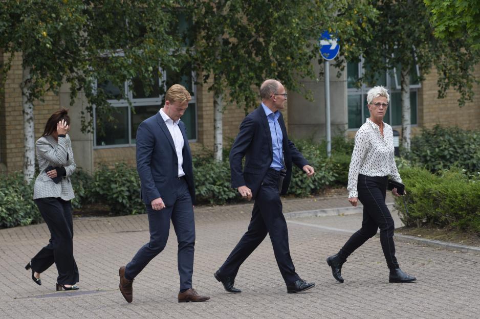 The Aitchison family leaving Bournemouth Crown Court.