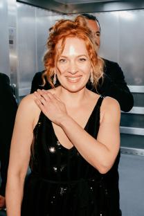 Katherine Parkinson backstage at the 2025 BAFTA Television Awards.