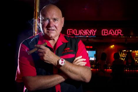 FILE: Dennis Hof, owner of the Moonlite Bunny Ranch, stands for a photograph inside the Moonlite Bunny Ranch in Mound House, Carson City, Nevada, U.S., on Tuesday, Aug. 20, 2013. Hof, the Nevada Brothel owner and Republican candidate for the state Legislatur, died Tuesday at one of his brothels after a birthday party, officials said. The 72-year-old who ran multiple brothels and owned a strip club had a political rise during US President Donald Trumps presidency. Photographer: David Paul Morris/Bloomberg via Getty Images
