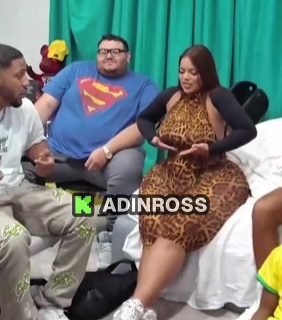 Adin Ross reacting to Gracie Bon Butt.
