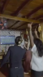 People singing karaoke.
