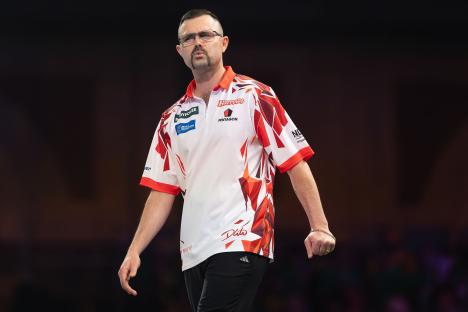 Damon Heta at the 2025 World Darts Championship.