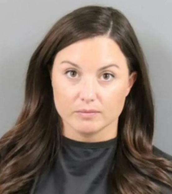 Mugshot of a woman with long brown hair.