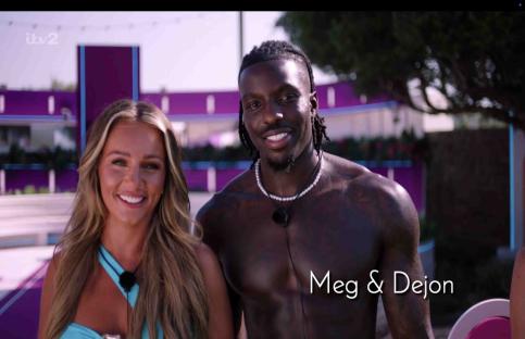 Meg and Dejon from Love Island.