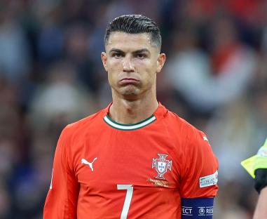 Cristiano Ronaldo in Portugal's jersey.