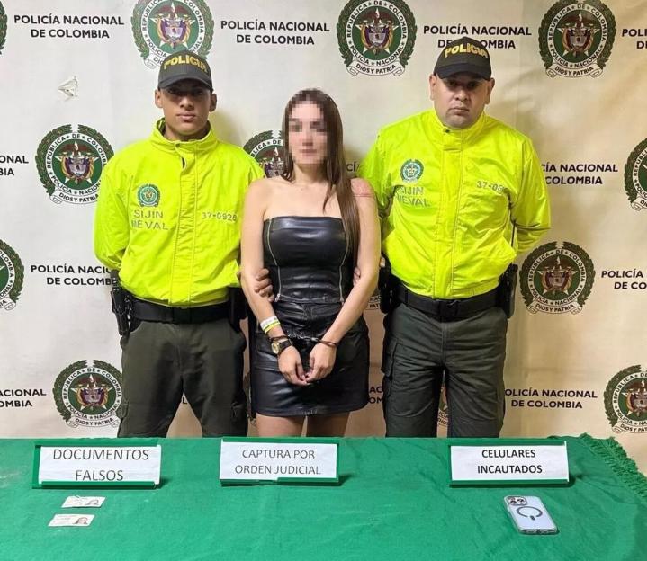 Carolina Meija Montoya's arrest in MedellÃn.