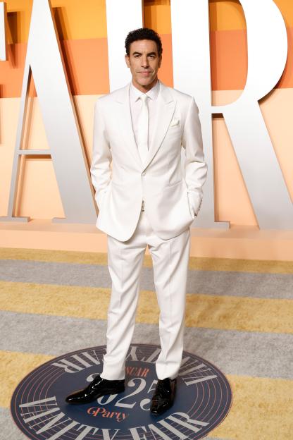 Sacha Baron Cohen at the Vanity Fair Oscar Party.