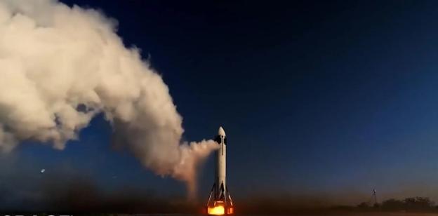 Honda's experimental reusable rocket launching and landing.