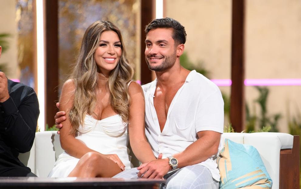 Ekin-Su Culculoglu and Davide Sanclimenti at the Love Island Reunion.