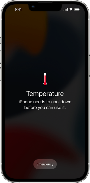 iPhone temperature alert: Phone needs to cool down before use.