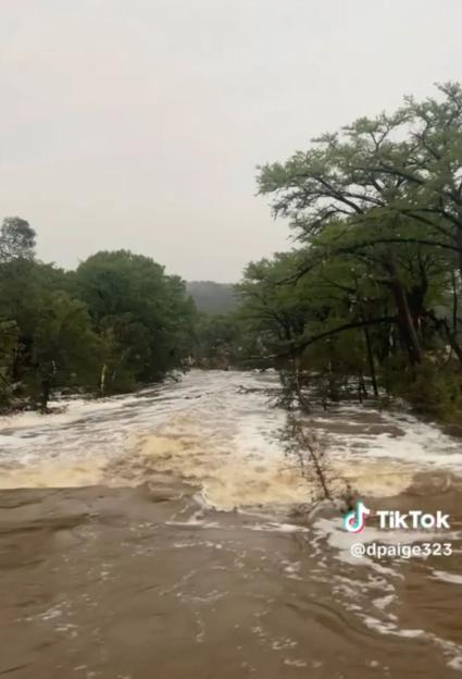 Flooded river following catastrophic floods.