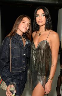 Dua Lipa and her sister Rina Lipa at a Pepe Jeans collection launch.