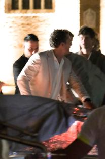Orlando Bloom leaving a party.