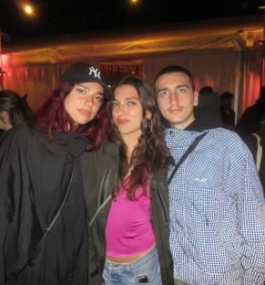 Dua Lipa with her sister and brother.
