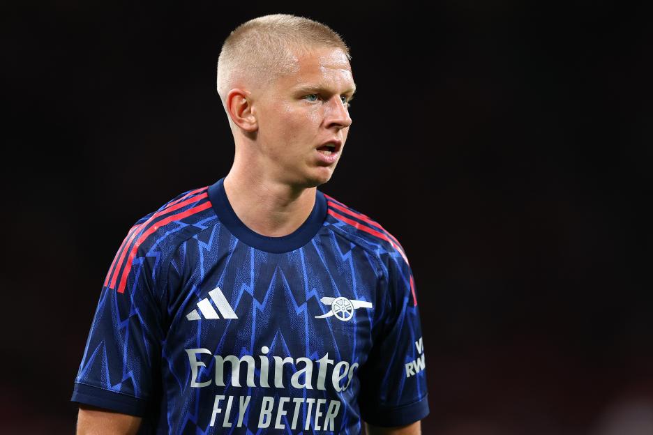 Oleksandr Zinchenko of Arsenal in a pre-season friendly match.