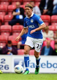 WIGAN, ENGLAND - AUGUST 07: Ronnie Stam of Wigan Athletic in action during the pre season friendly match between Wigan Athletic and Villarreal at DW Stadium on August 7, 2011 in Wigan, England. (Photo by Clive Brunskill/Getty Images)